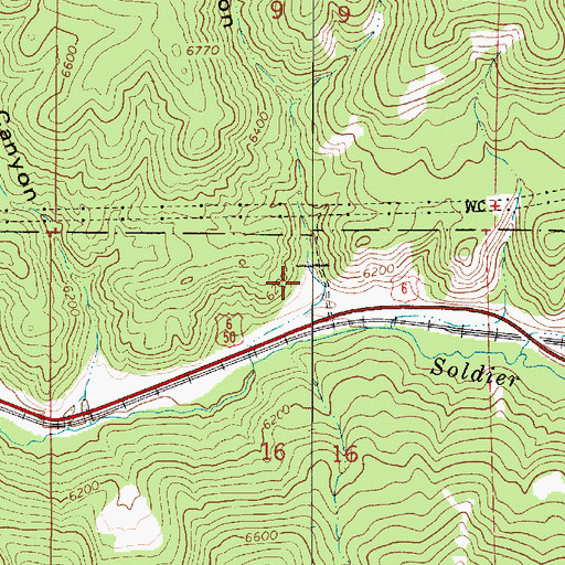 Topographic Map of Garner Canyon, UT