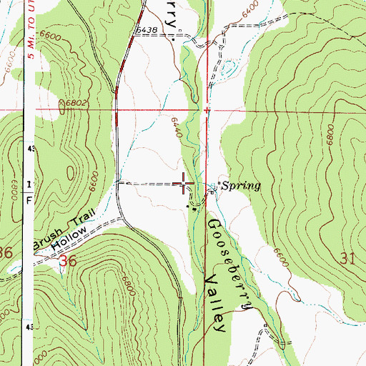 Topographic Map of Gates Creek, UT