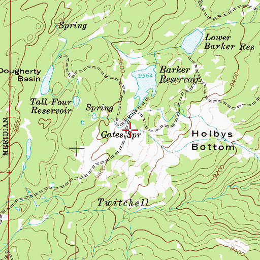 Topographic Map of Gates Spring, UT