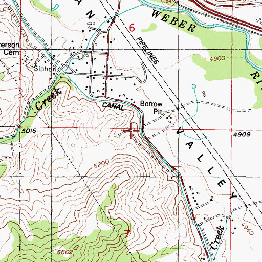 Topographic Map of Gateway Canal, UT