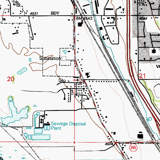 Topographic Map of Geneva, UT