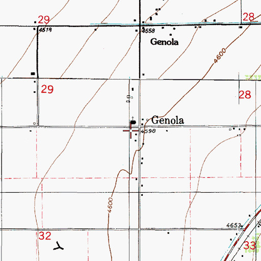 Topographic Map of Genola, UT