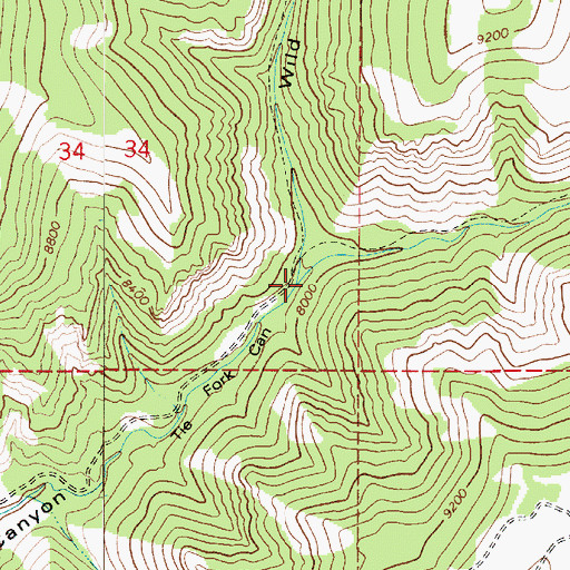 Topographic Map of Gentry Hollow, UT