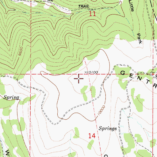 Topographic Map of Gentry Mountain, UT