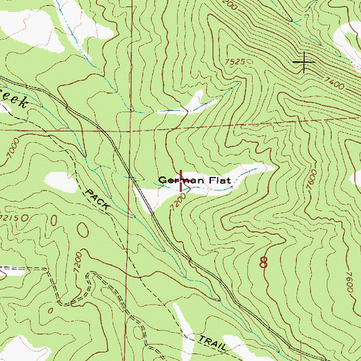 Topographic Map of German Flat, UT