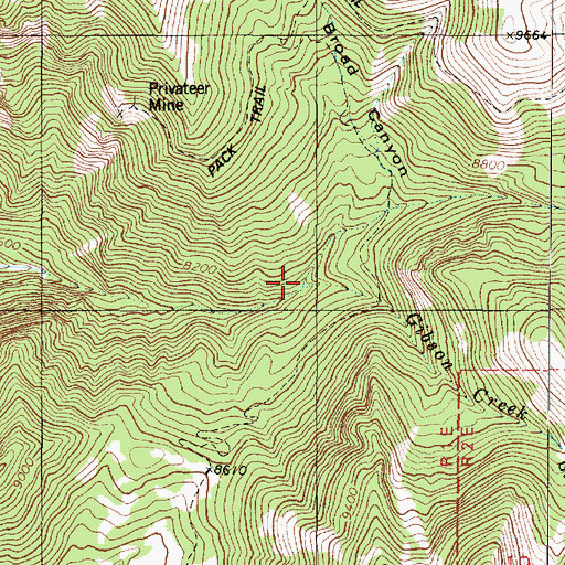 Topographic Map of Gibson Creek, UT