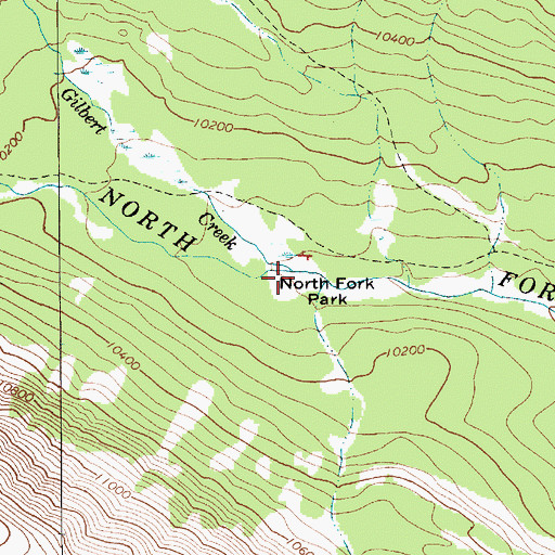 Topographic Map of Gilbert Creek, UT