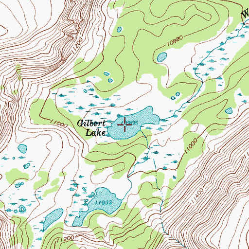 Topographic Map of Gilbert Lake, UT