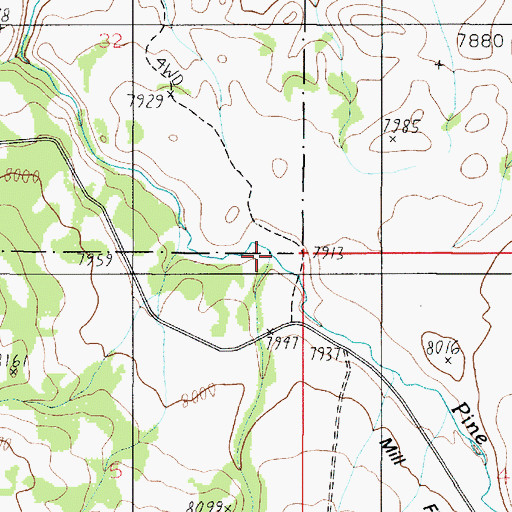 Topographic Map of Giles Hollow, UT