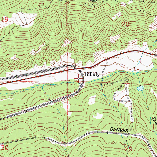 Topographic Map of Gilluly, UT