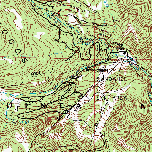 Topographic Map of Girls M I A Camp, UT