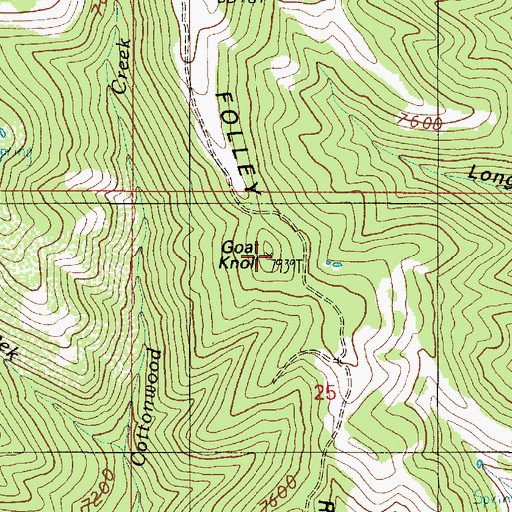 Topographic Map of Goat Knoll, UT
