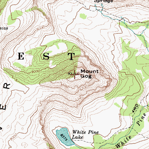 Topographic Map of Mount Gog, UT