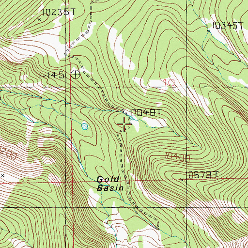 Topographic Map of Gold Basin, UT