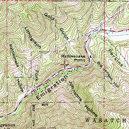 Topographic Map of Gold Gulch, UT