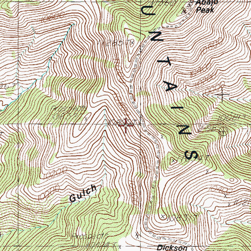 Topographic Map of Gold Queen Mine, UT