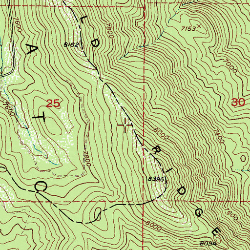 Topographic Map of Gold Ridge, UT