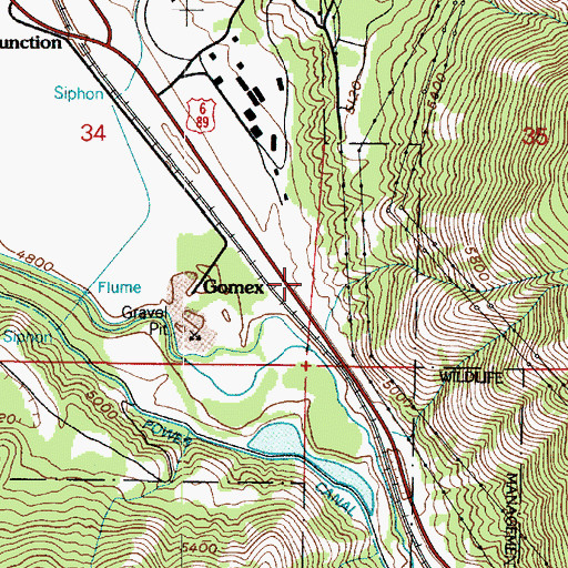 Topographic Map of Gomex, UT