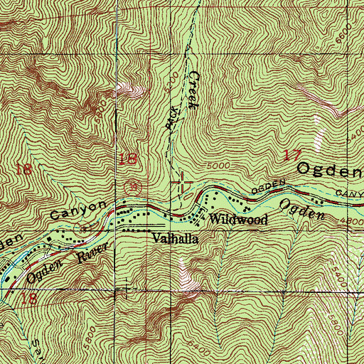 Topographic Map of Goodale Creek, UT
