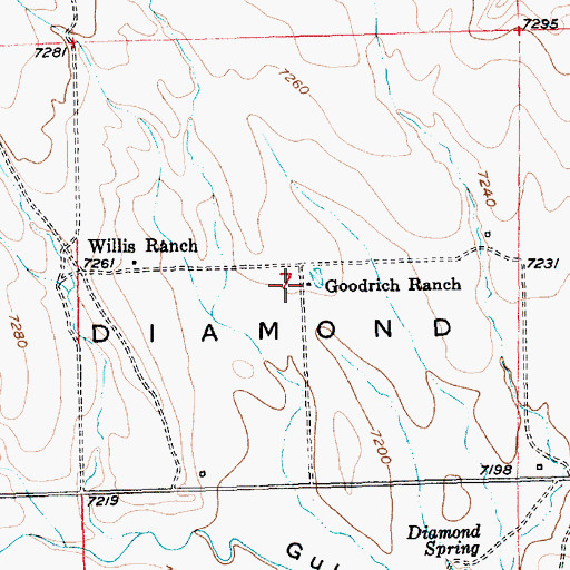 Topographic Map of Goodrich Ranch, UT