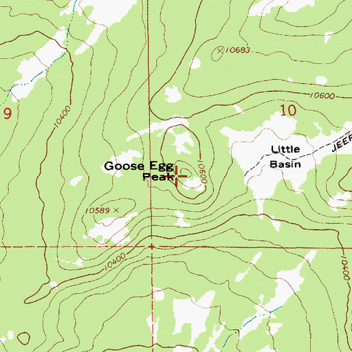Topographic Map of Goose Egg Peak, UT