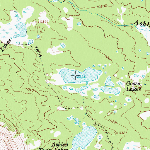 Topographic Map of Goose Lakes, UT