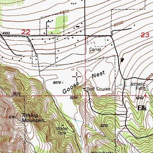 Topographic Map of Goose Nest, UT