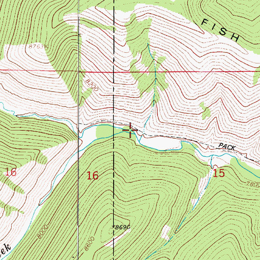 Topographic Map of Gooseberry Creek, UT