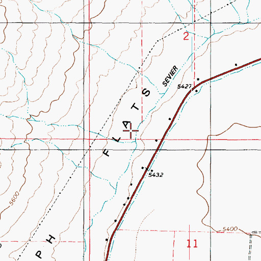 Topographic Map of Gooseberry Creek, UT