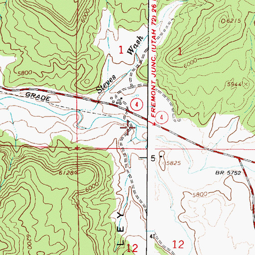 Topographic Map of Gooseberry Creek, UT