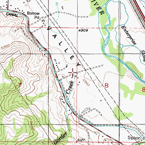 Topographic Map of Gorder Creek, UT