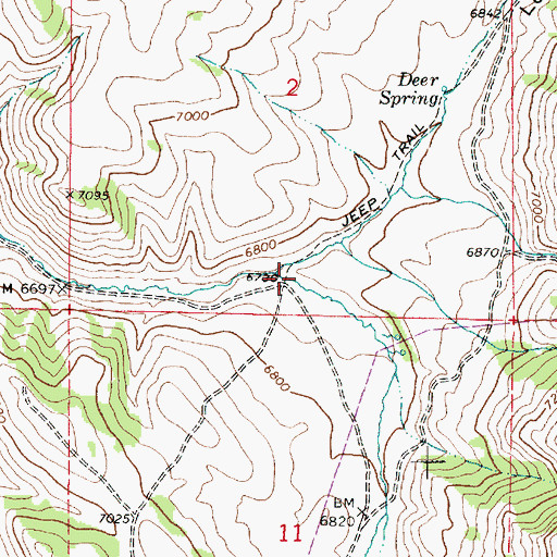Topographic Map of Gorge Canyon, UT
