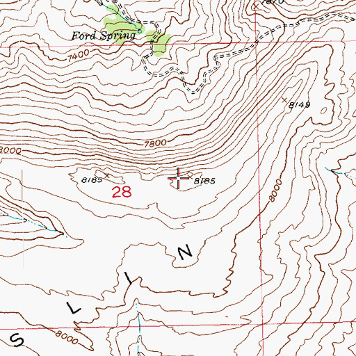 Topographic Map of Goslin Mountain, UT