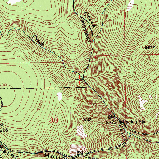 Topographic Map of Government Creek, UT