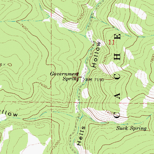 Topographic Map of Government Spring, UT
