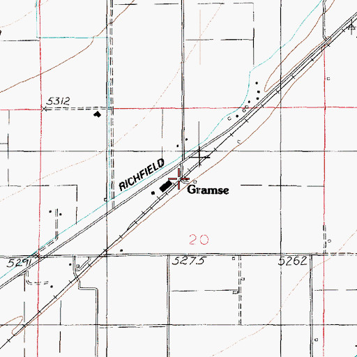 Topographic Map of Gramse, UT