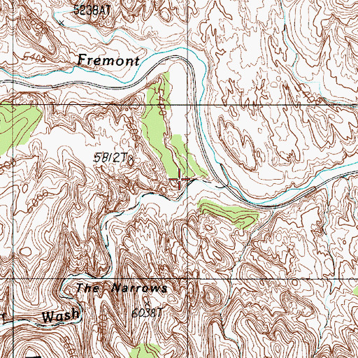 Topographic Map of Grand Wash, UT