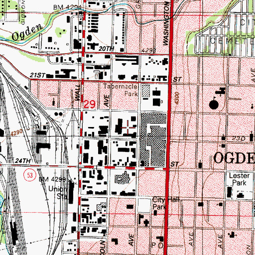 Topographic Map of Grant School, UT