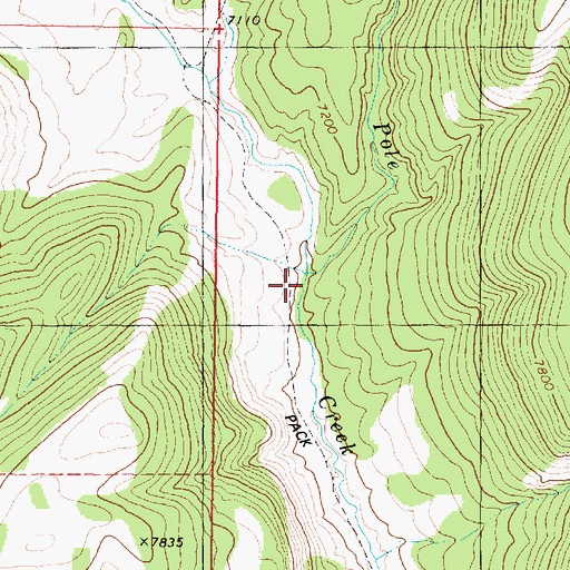 Topographic Map of Grass Creek, UT