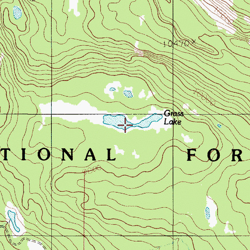 Topographic Map of Grass Lake, UT