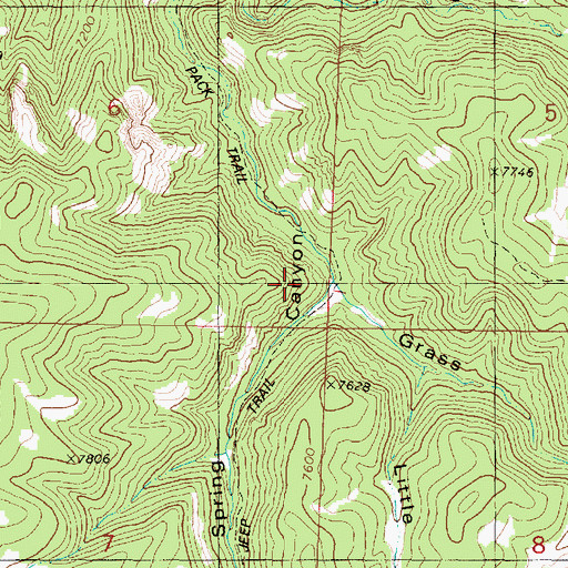 Topographic Map of Grass Valley, UT