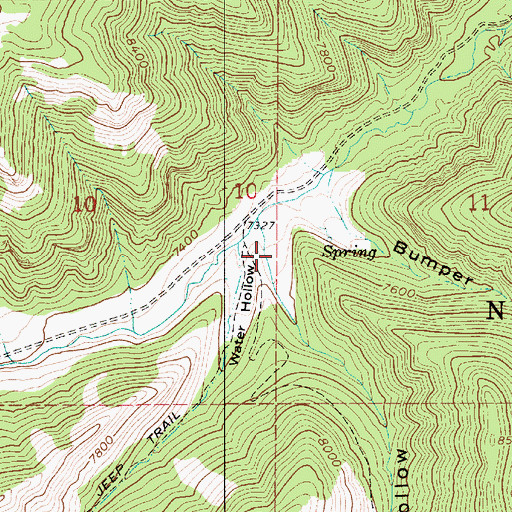 Topographic Map of Grassy Hollow, UT