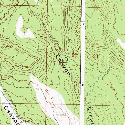 Topographic Map of Gravel Canyon, UT