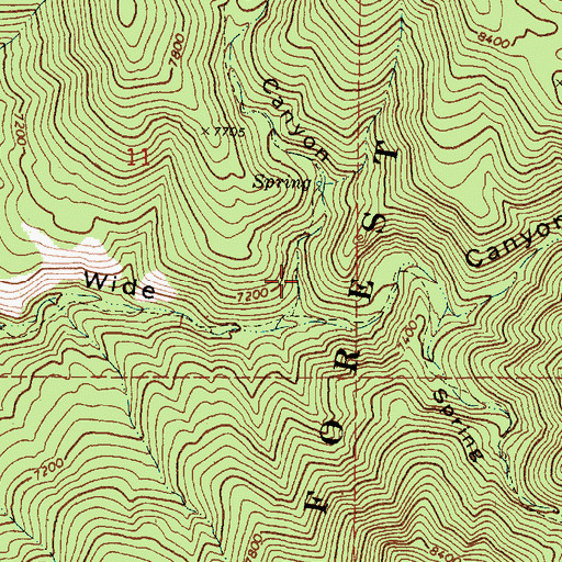 Topographic Map of Green Canyon, UT