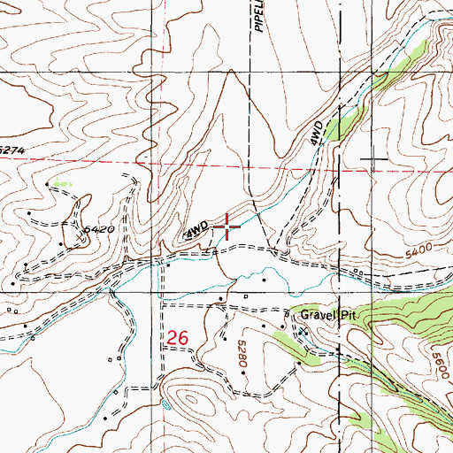Topographic Map of Green Canyon, UT