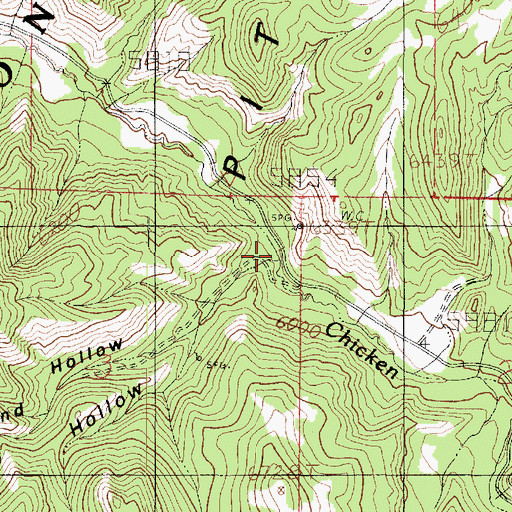 Topographic Map of Green Grove Hollow, UT