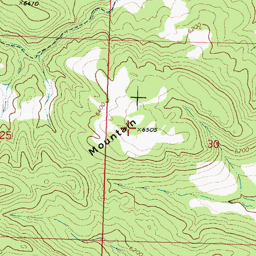 Topographic Map of Green Mountain, UT