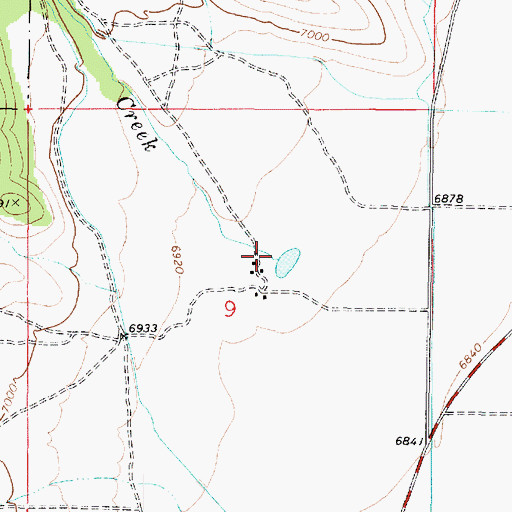 Topographic Map of Greenwich Creek, UT