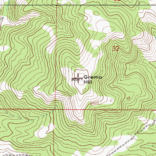 Topographic Map of Gremo Hill, UT