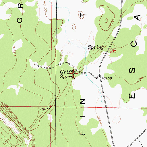 Topographic Map of Griffin Spring, UT